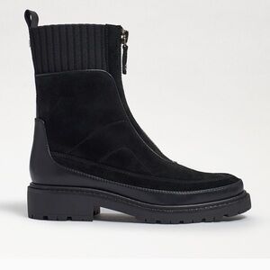 Sam Edelman Black Combat Boots with Chunky Sole